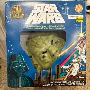 Ben Cooper Lucasfilm 50th Anniversary Star Wars Yoda Vacuform Mask and Costume